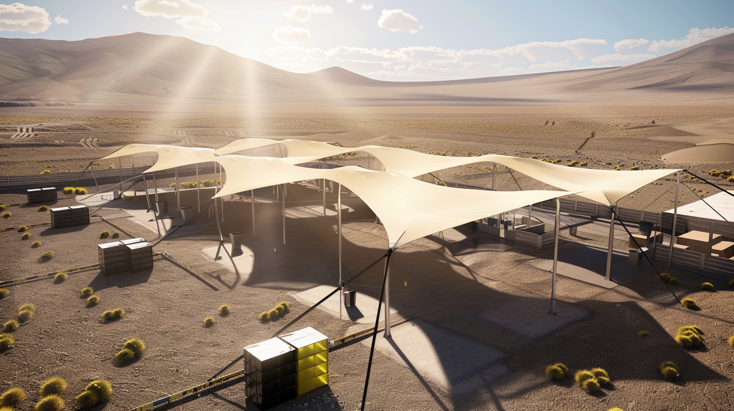 Mining Facility Shade Sails Shading