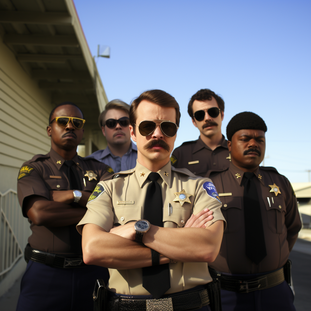 Lars Mapstead with Reno 911 Cast