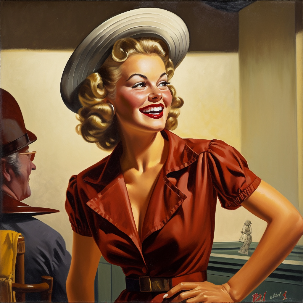 Arthur Sarnoff painting in L'artiste style