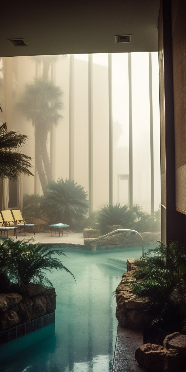 Misty Las Vegas Hotel Lobby Lagoon