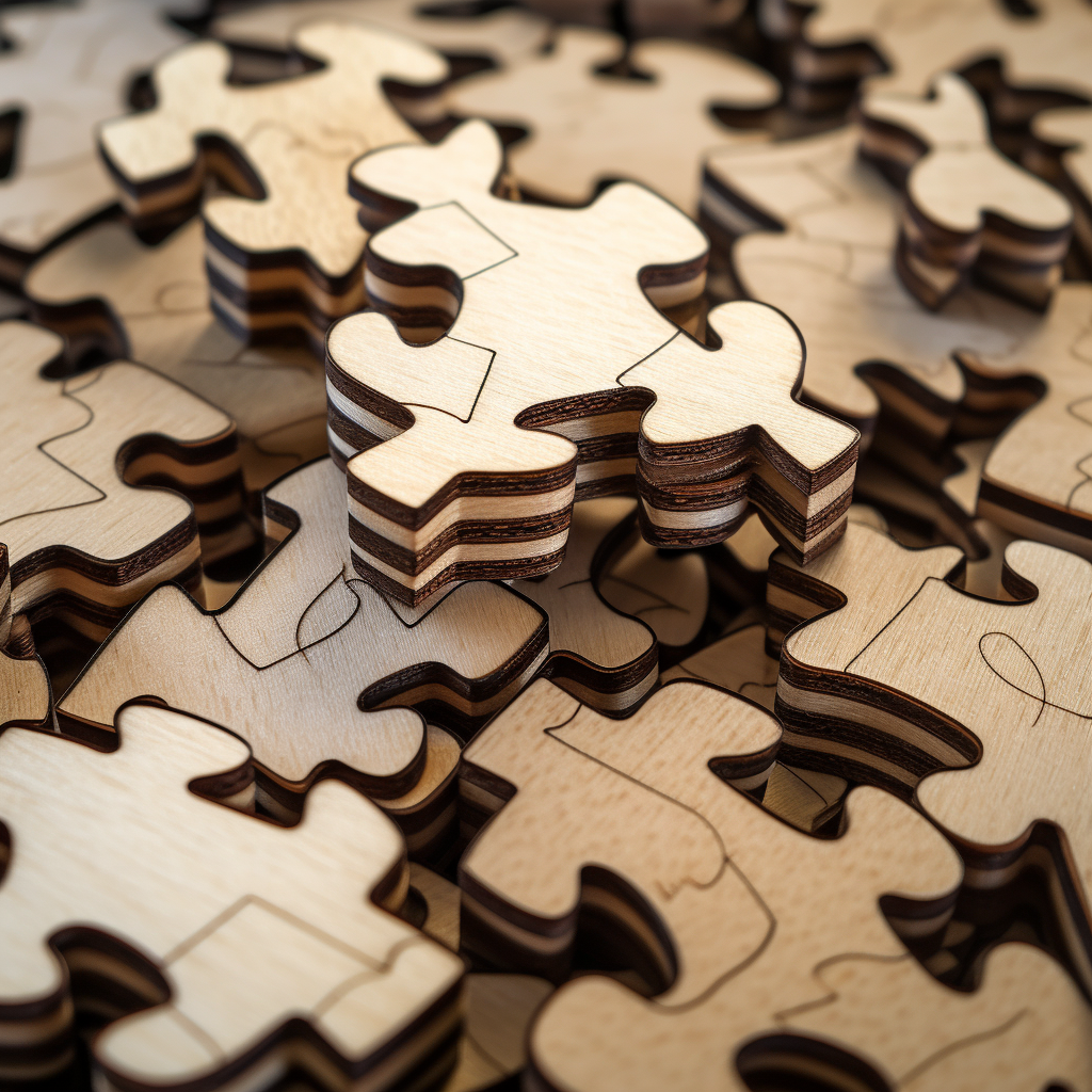 Laser Engraved Puzzle Pieces - Unlocking Imagination