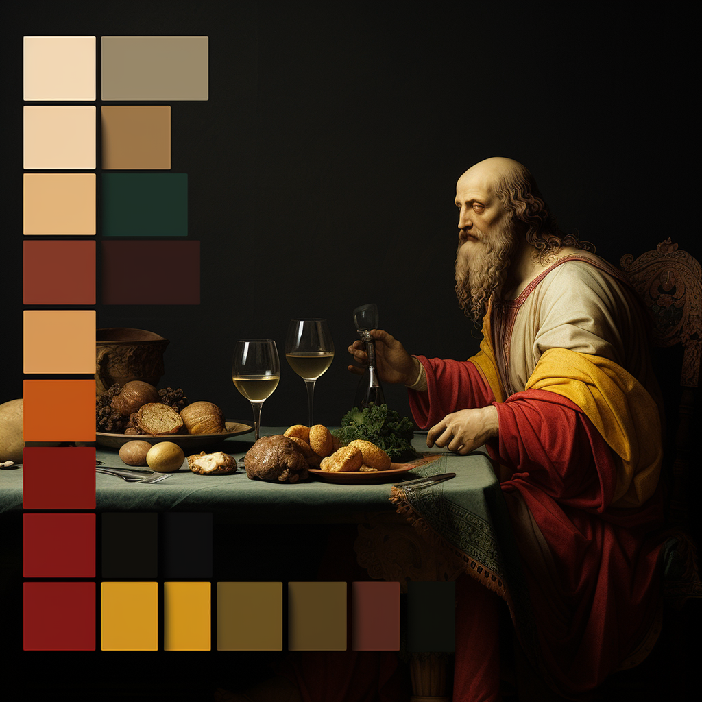 Color palette of Leonardo da Vinci's Last Dinner