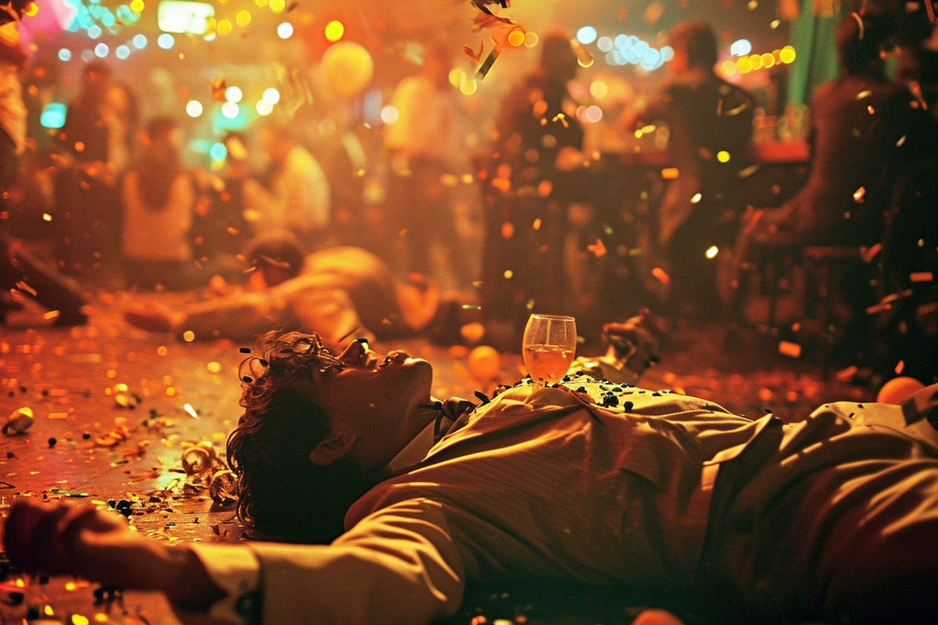 Man passed out on bar floor