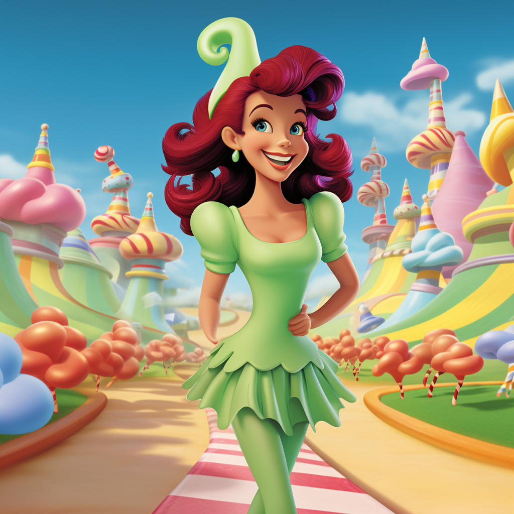 Latina Julia Roberts enjoying Candy Land adventure