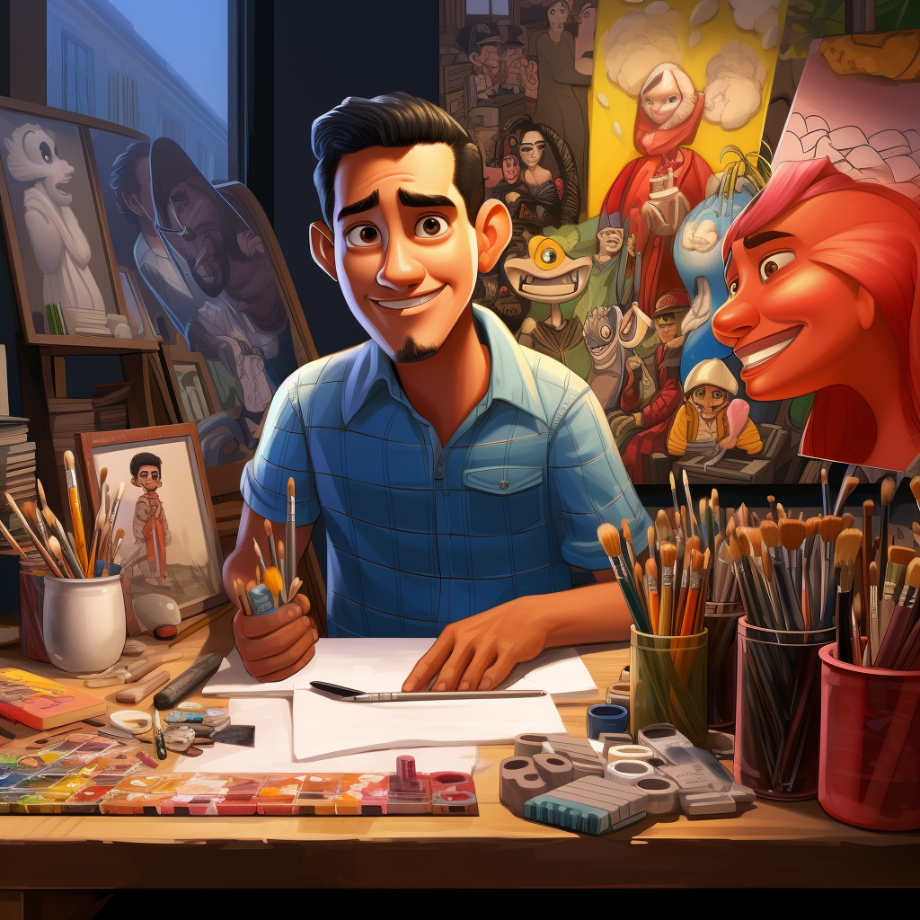 Sketching a latino character with passion