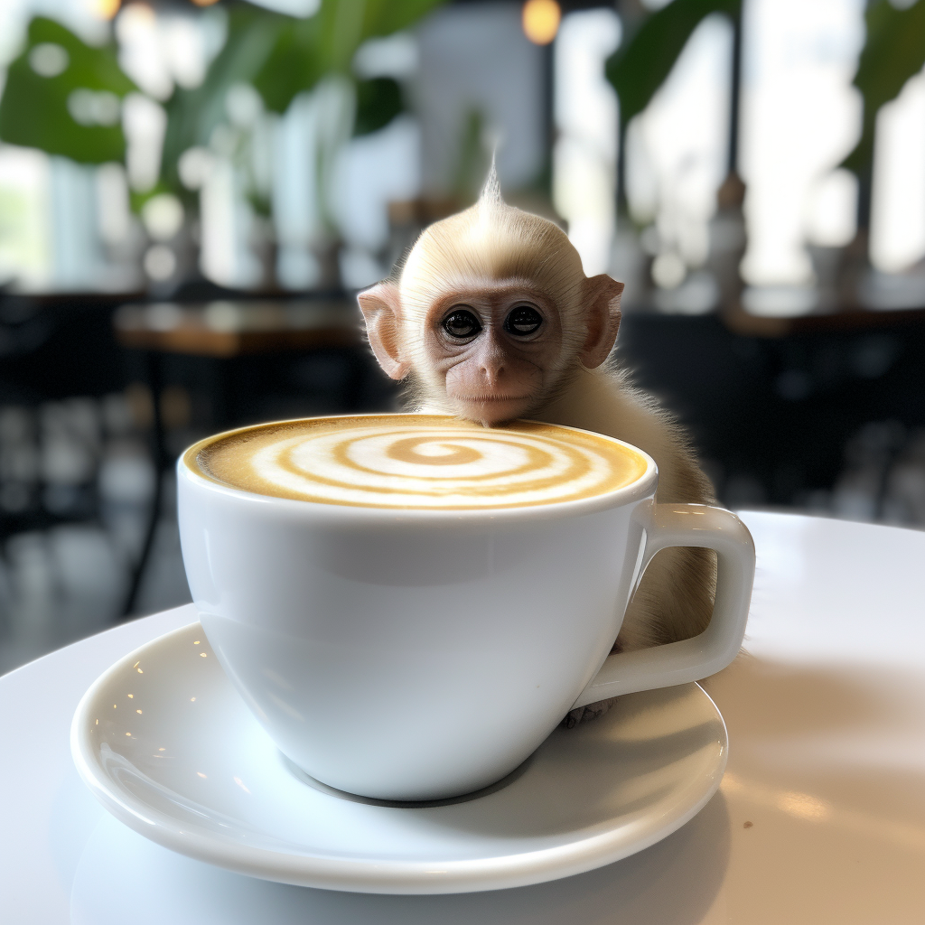 Latte on Sleek Table