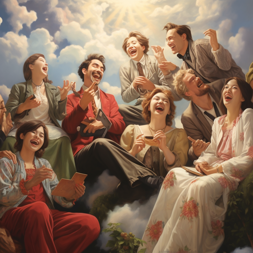 Boys and Girls Laughing in Heaven