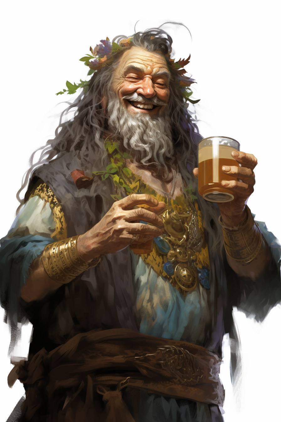 Handsome Druid Enjoying Ale