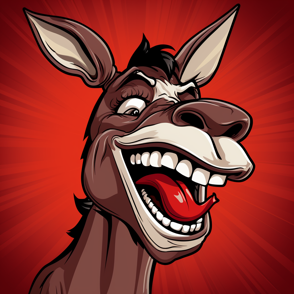 Logo of a laughing mule