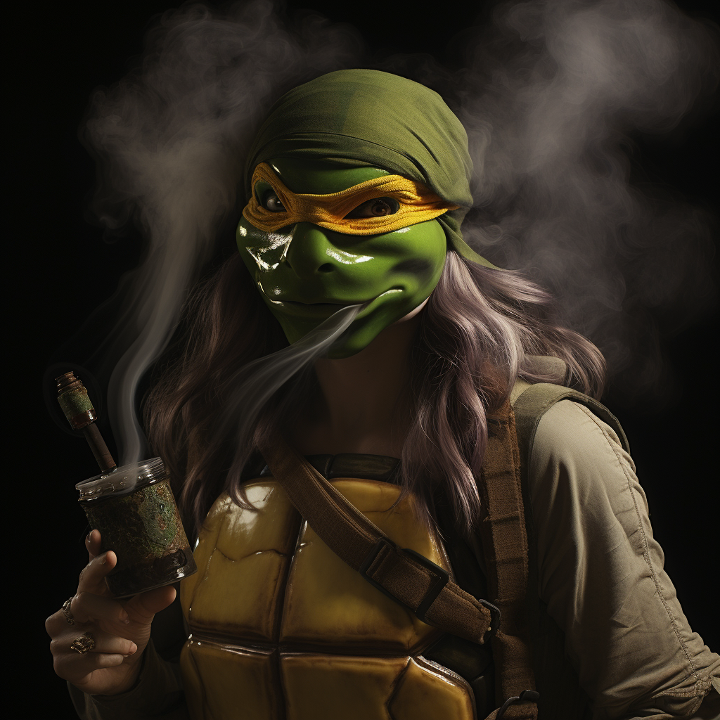 Lauren Boebert as Ninja Turtle Vaping