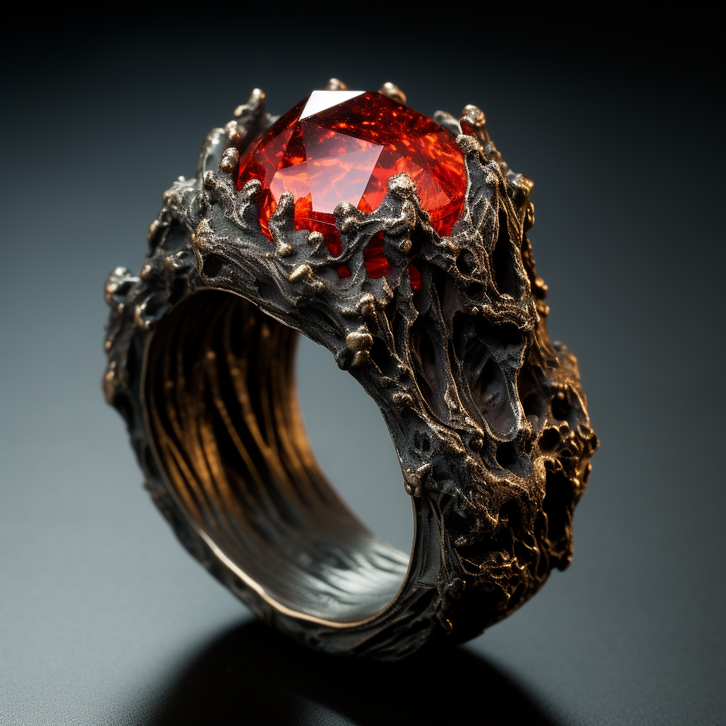 Lava Fire Wave Ring