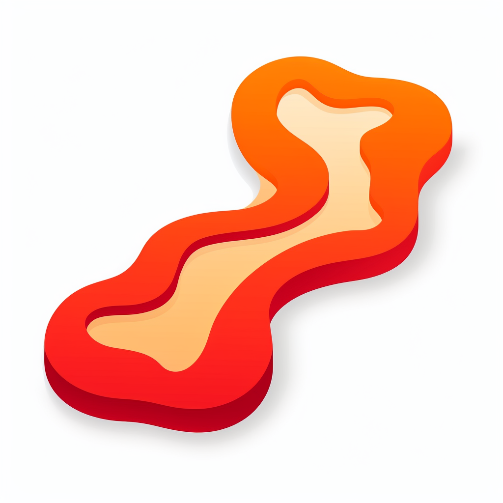 Lava river pictogram icon in indie game