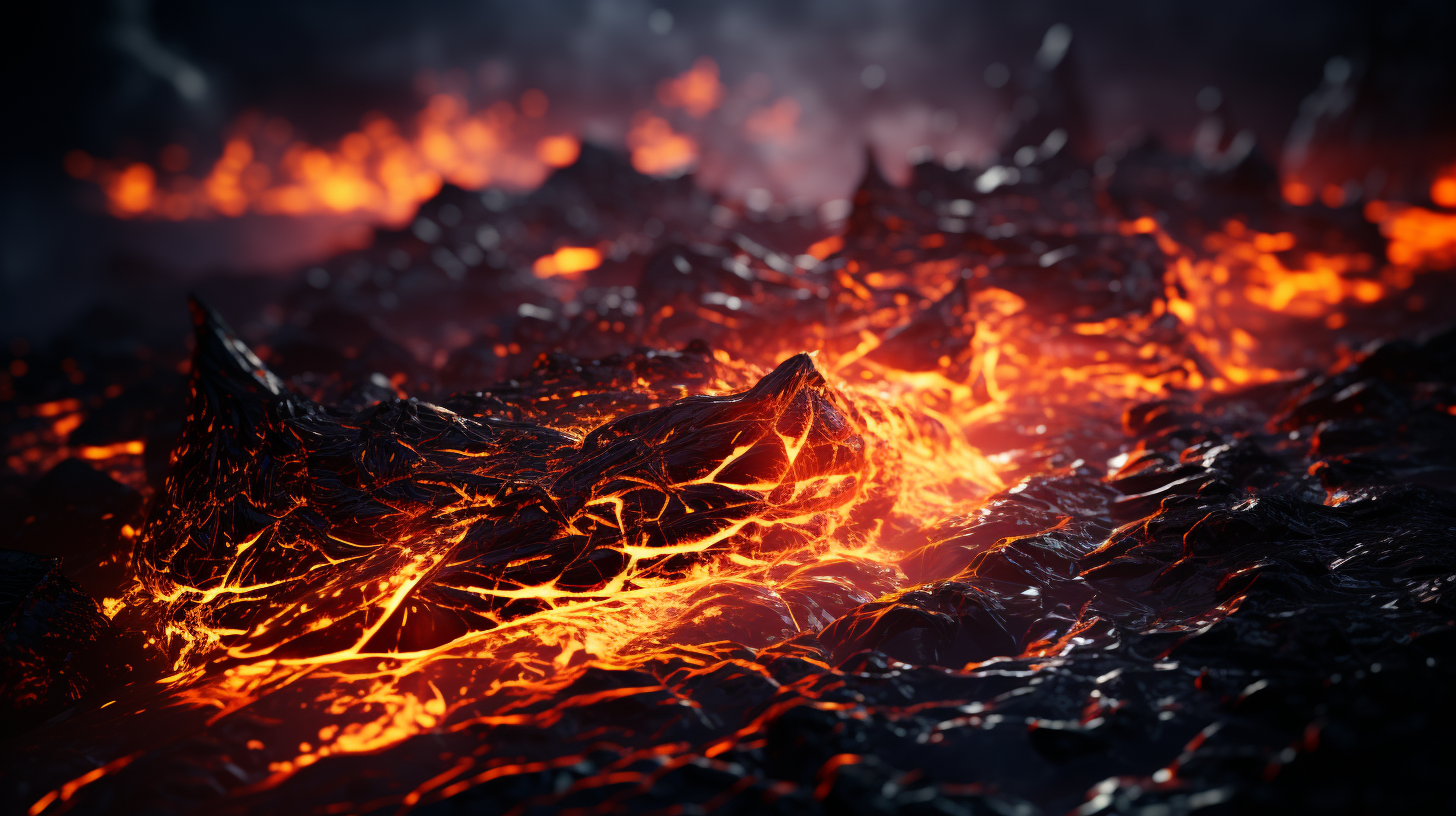 Lava texture in unreal engine cinematic photography