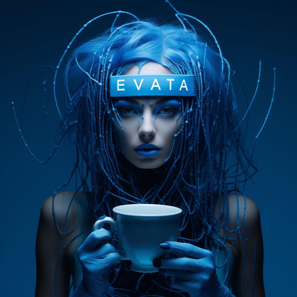 Blue Writing Lavazza Group Dark Background