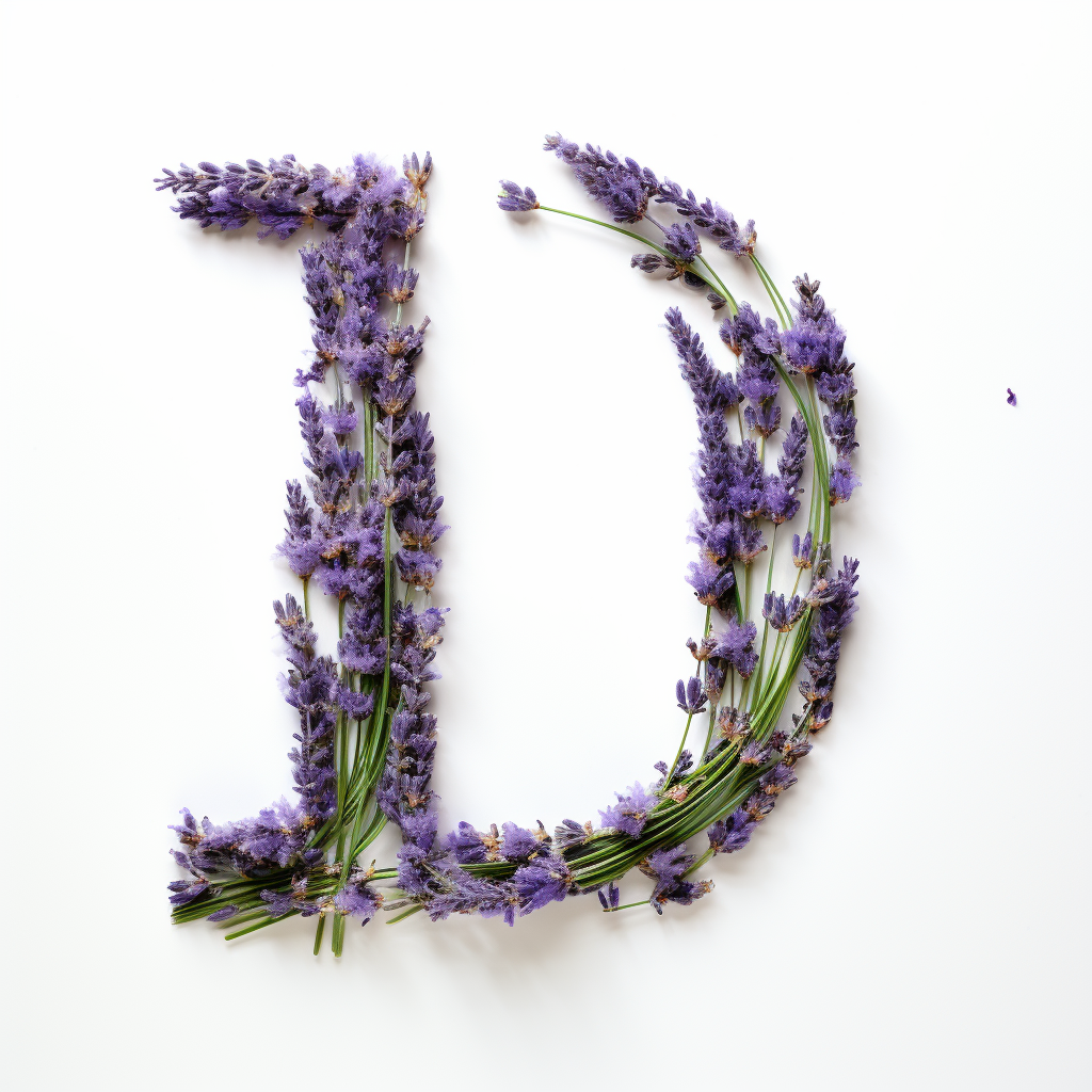 Lavender plants on white surface