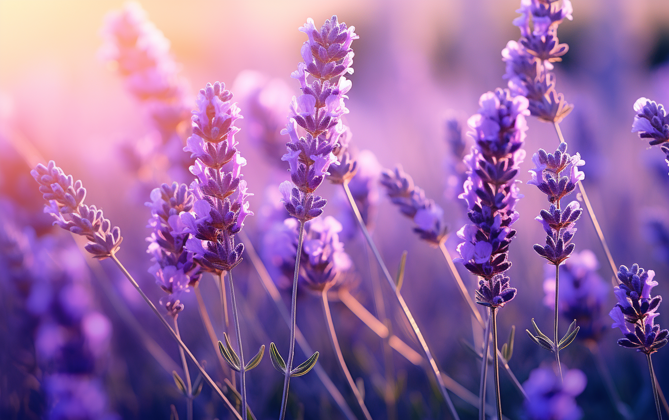 Beautiful lavender flowers in bloom