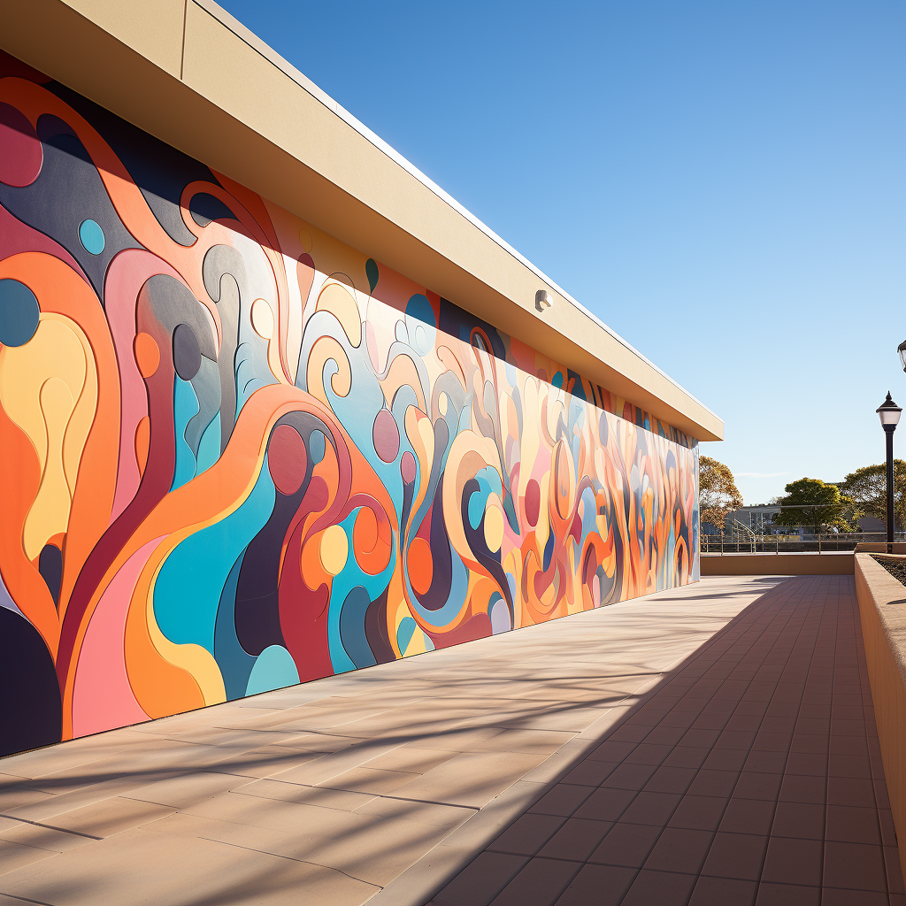 Abstract Lawn Bowling Mural Art