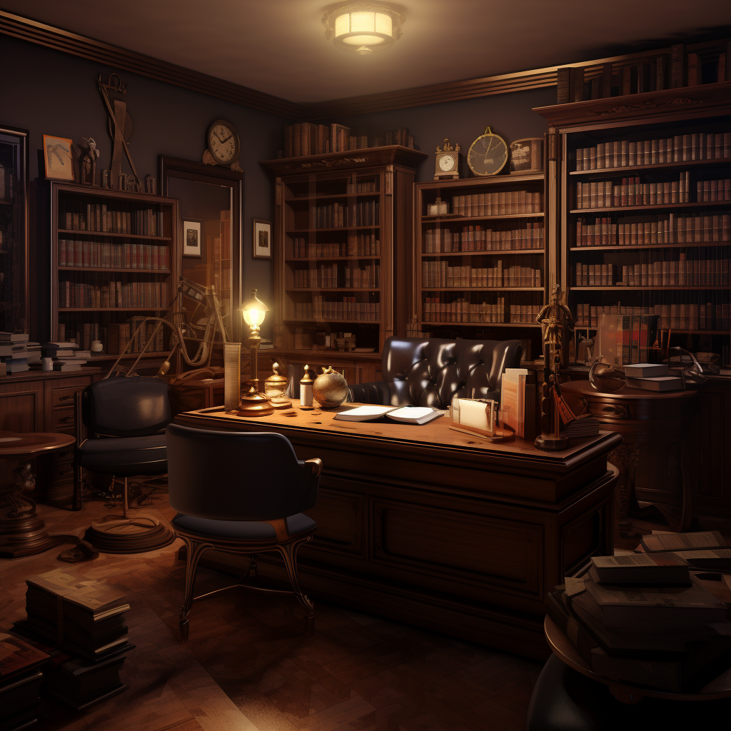 Interior of a lawyer's office