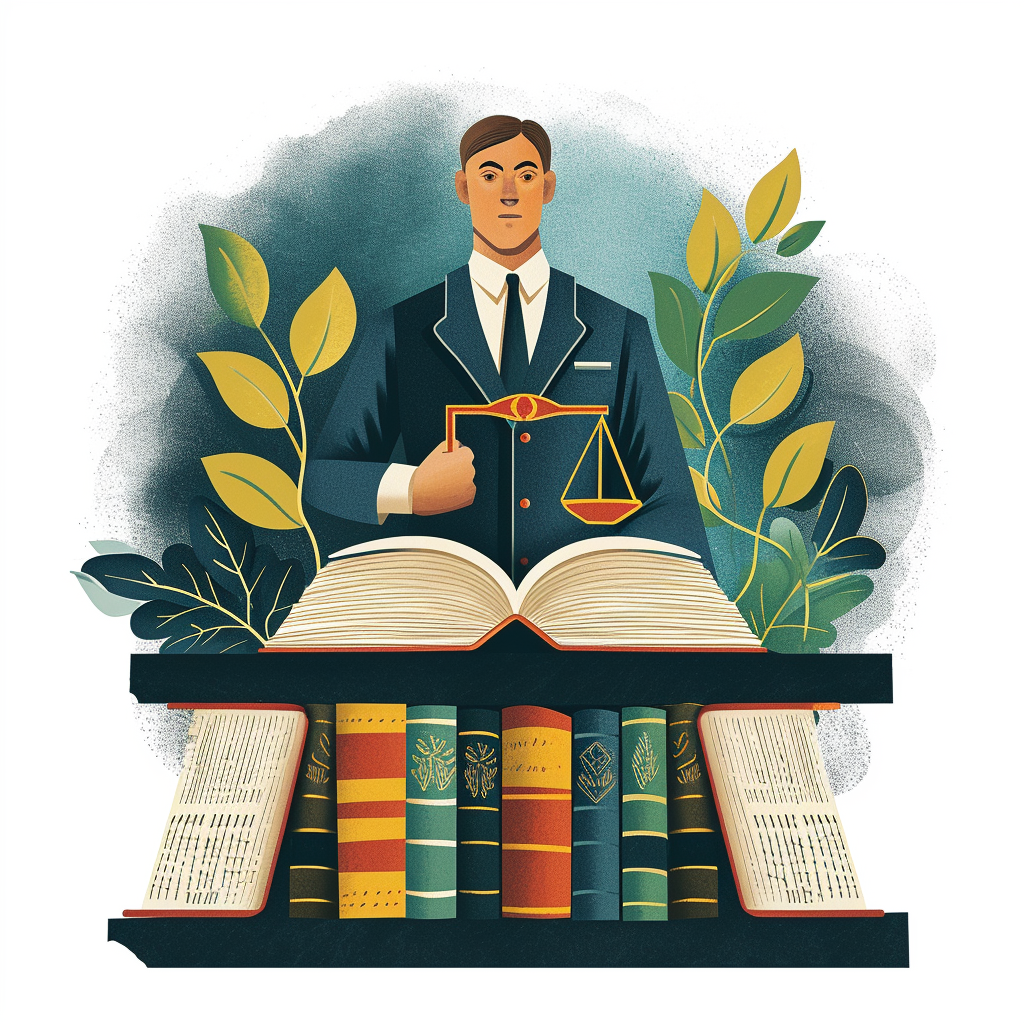 Unique clever lawyer icon style