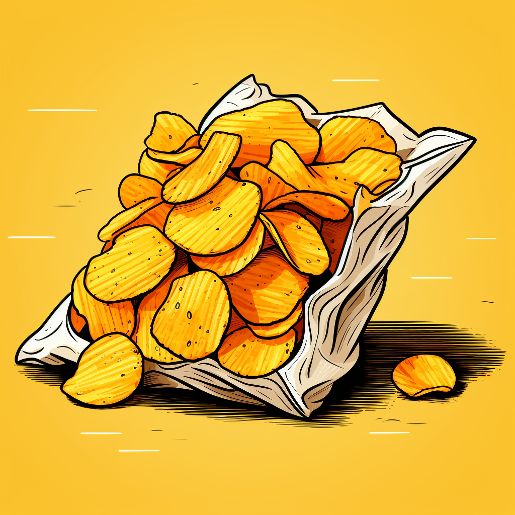 Lays potato chips on plain background