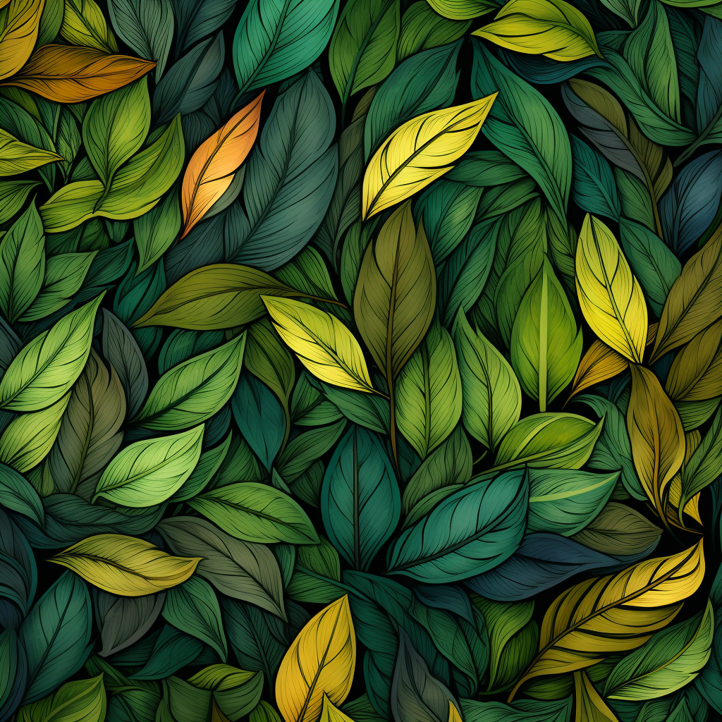 Vibrant green leaf background