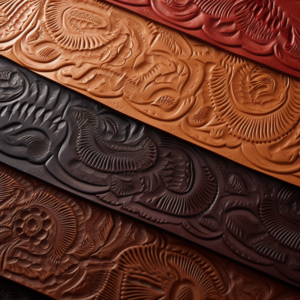 Embossed Mexican Indian Leather Design