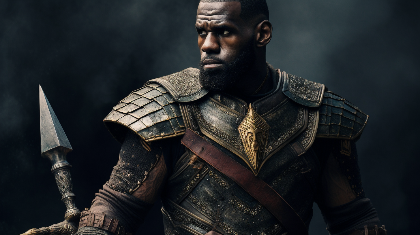 LeBron James fantasy warrior image