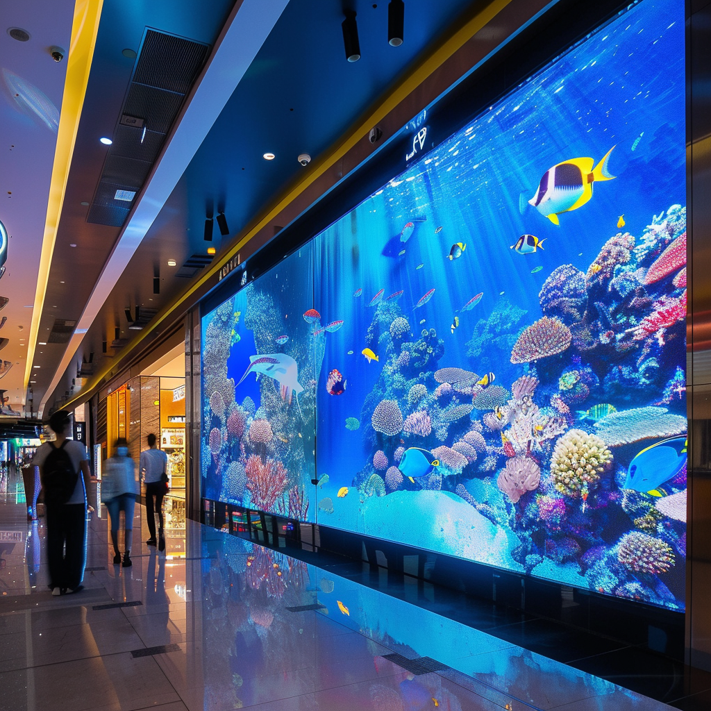 LED screen in shopping mall