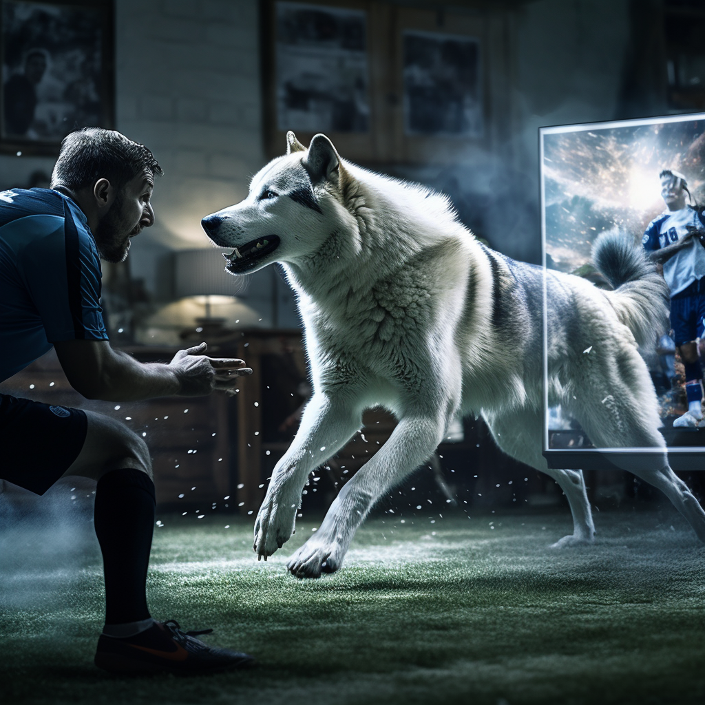 LED TV Football Match Husky