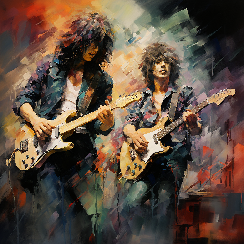 Led Zeppelin Rock Roll Impressionist Artwork