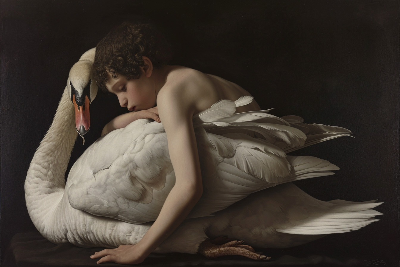 Leda and the Swan Painting