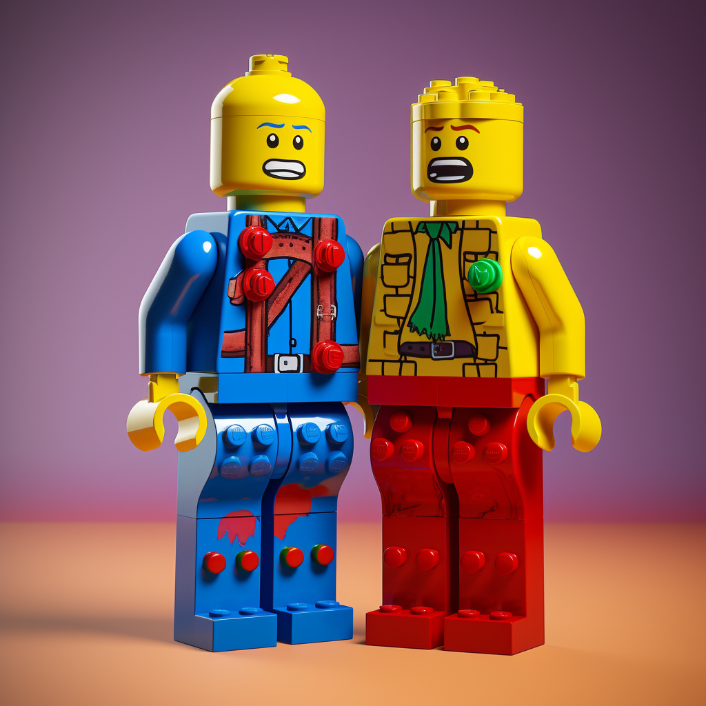 Lego Character Two Heads Body