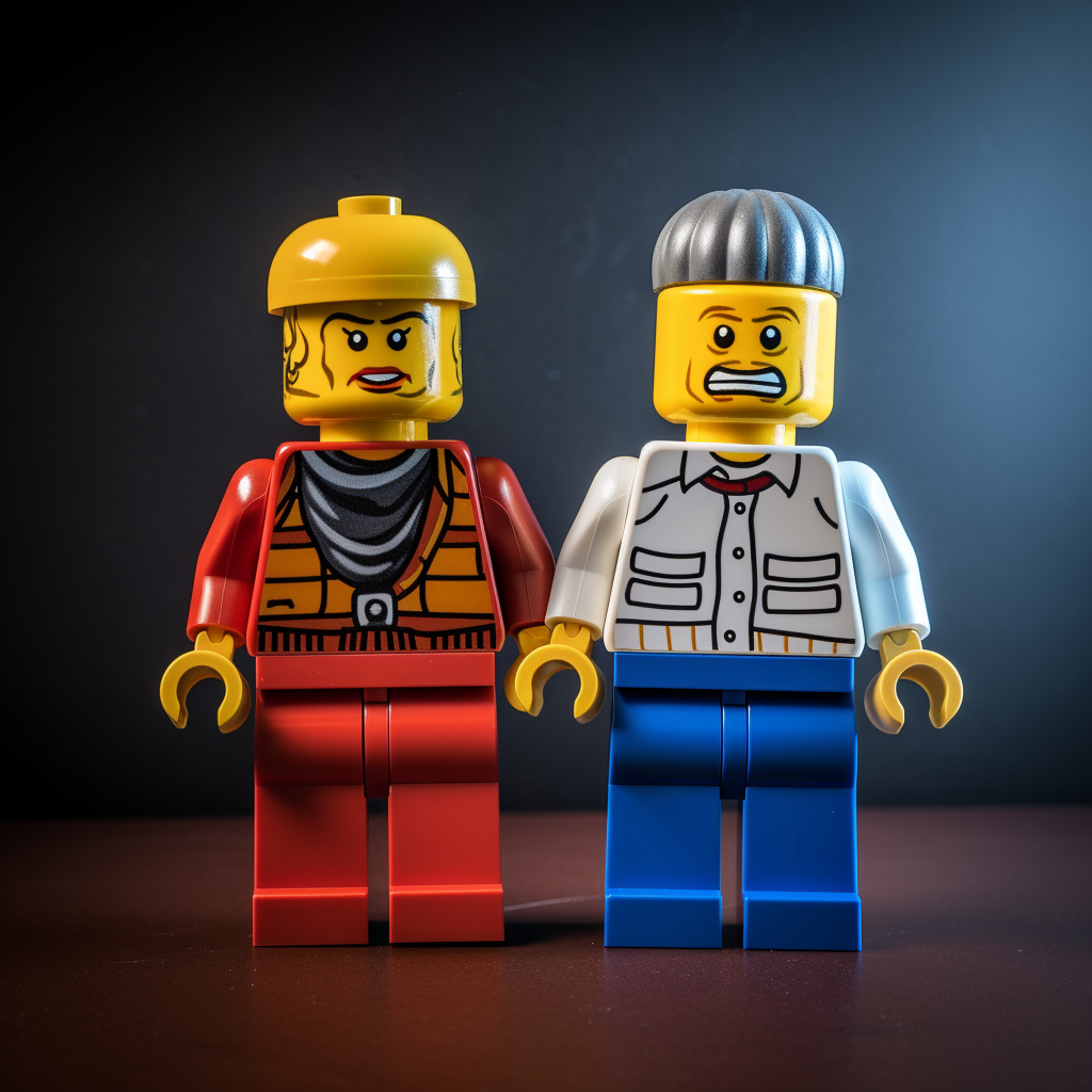 Lego Character with Two Heads