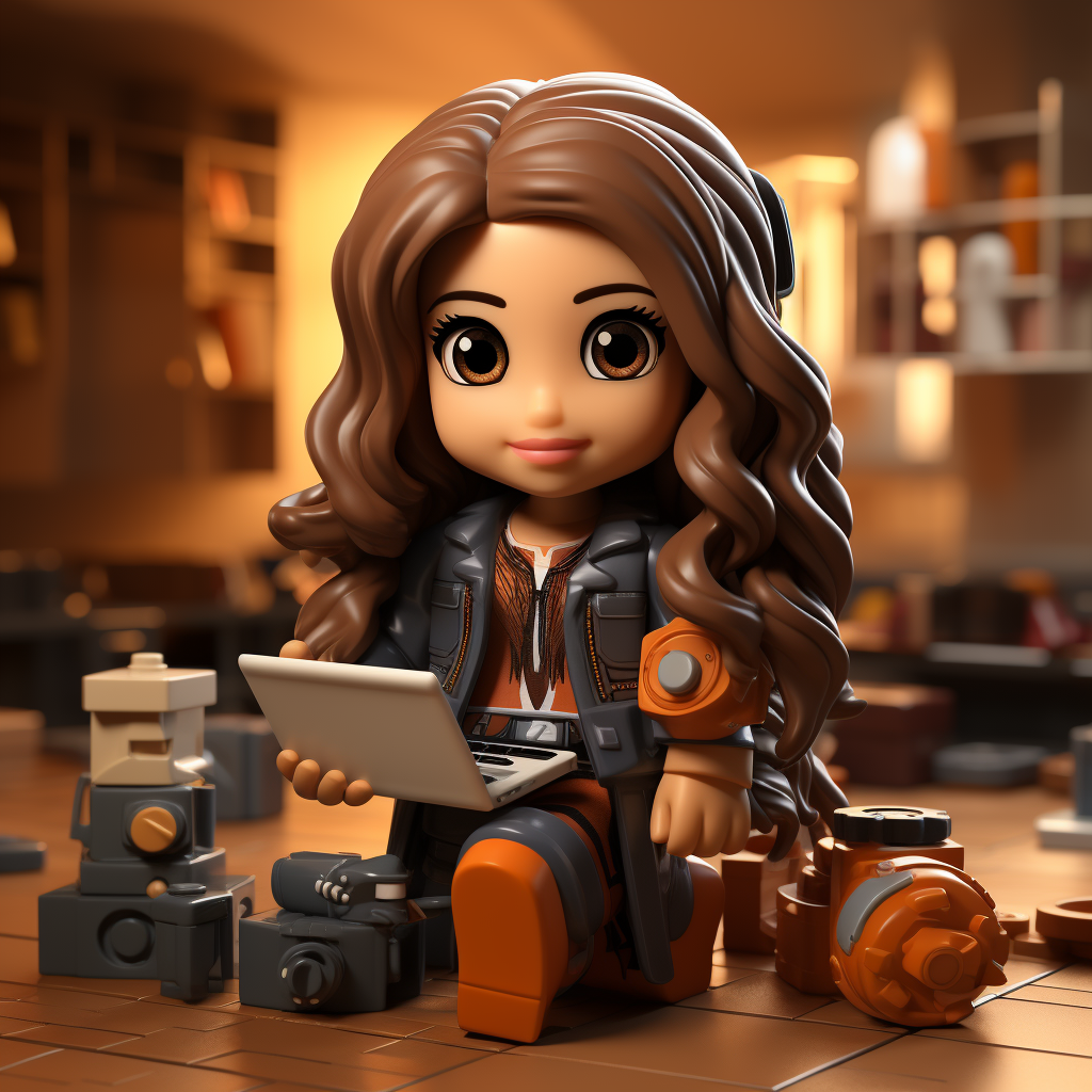 LEGO Community Manager with Long Brown Hair