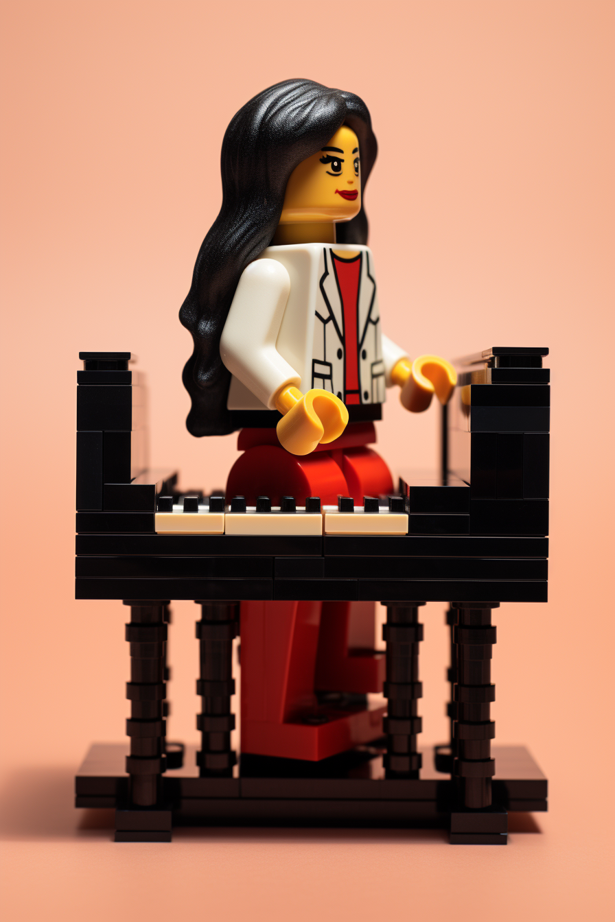 Lego Olivia Rodrigo on white background