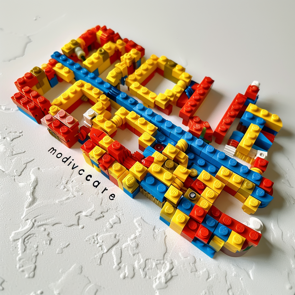 Lego pieces spell modivcare