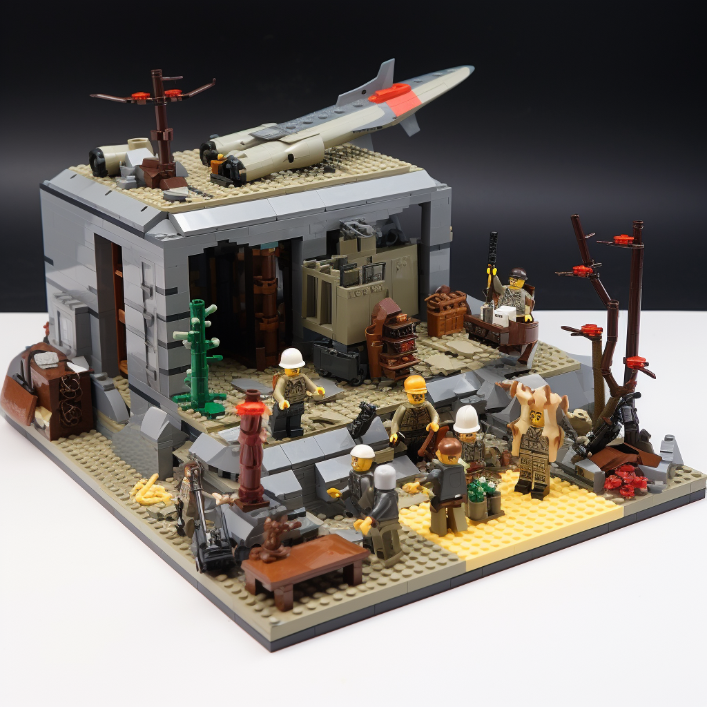 Lego play set depicting WWII