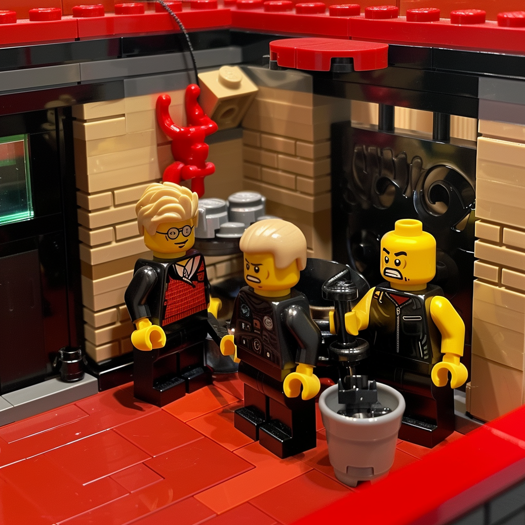 Lego Trainspotting Scene