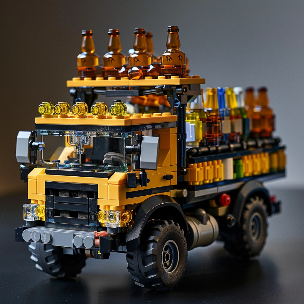 LEGO Model Truck Beer Bottles