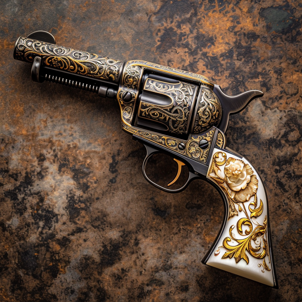 Lemat Revolver with Day of the Dead Engraving