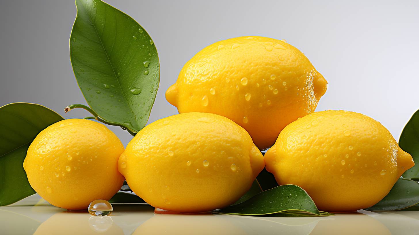 Half vibrant, half decaying lemon on white background