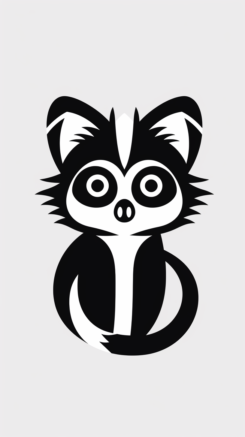 Cute lemur-themed logo for product design company