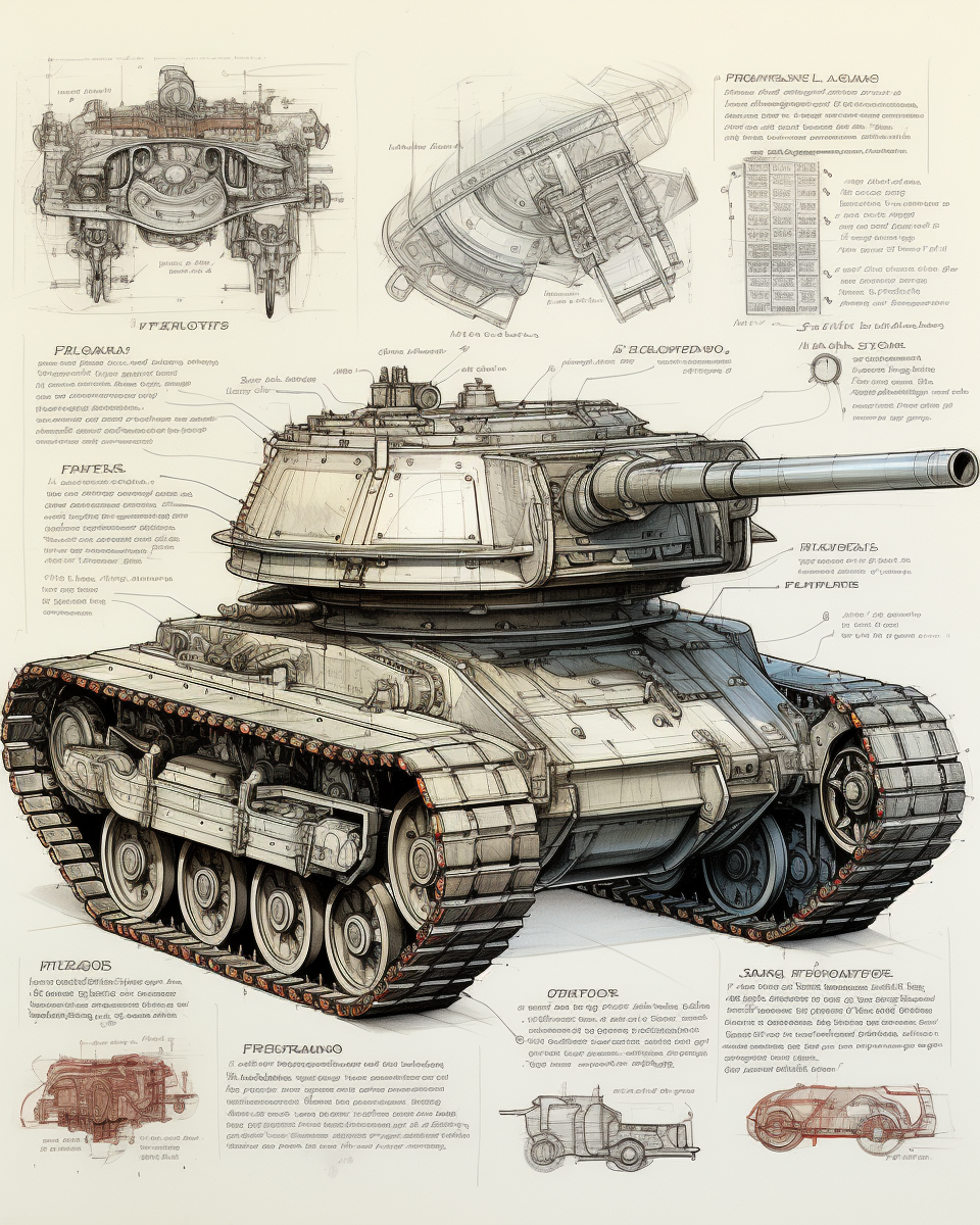 Armored tank with protective shell and wheel mechanisms