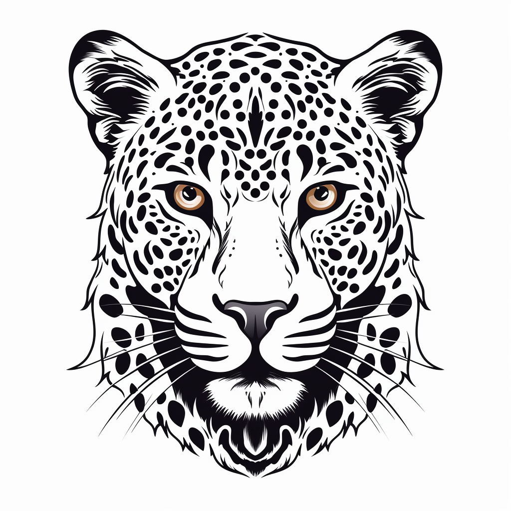 Leopard face in Harimono style