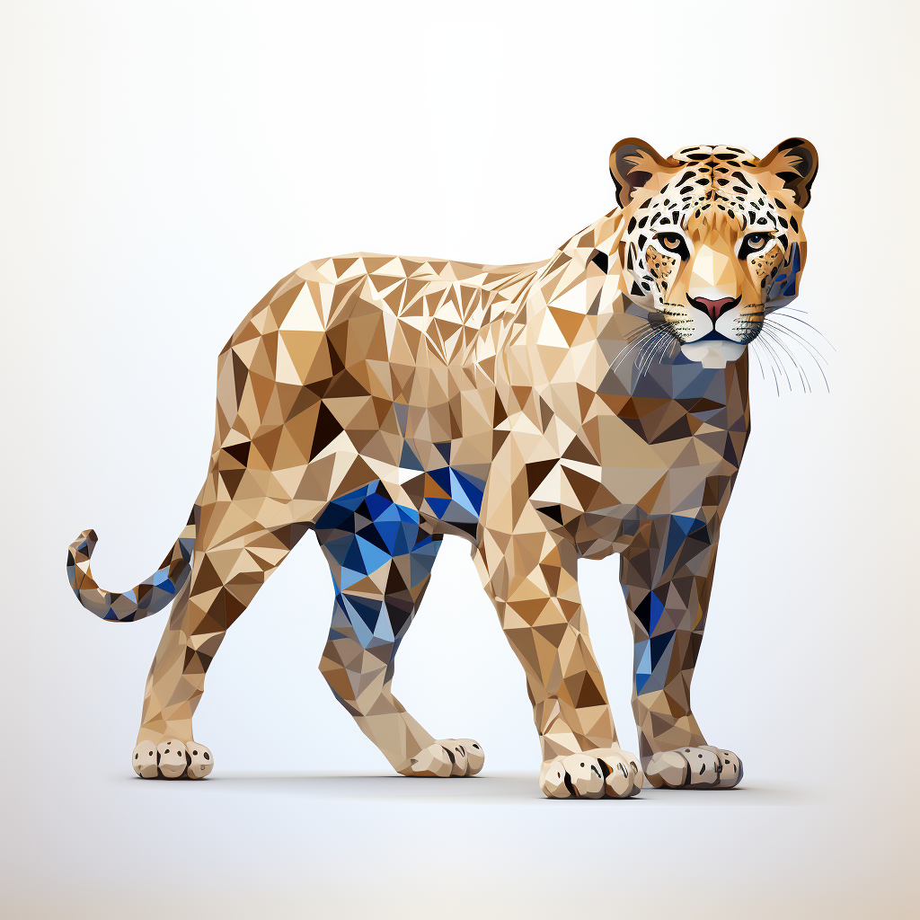 Leopard in Geometric Art Style