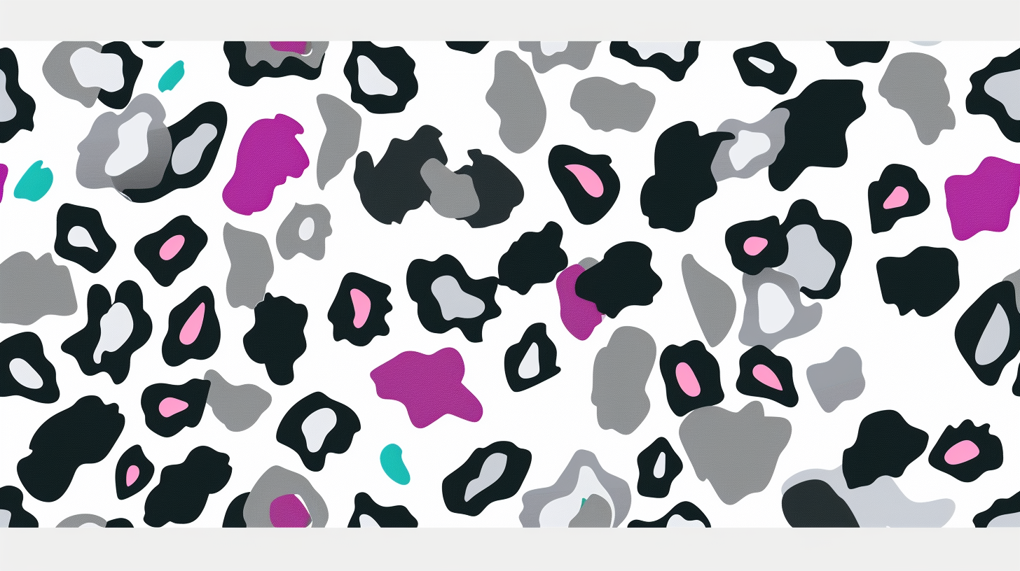 Stylish leopard print pattern on white background