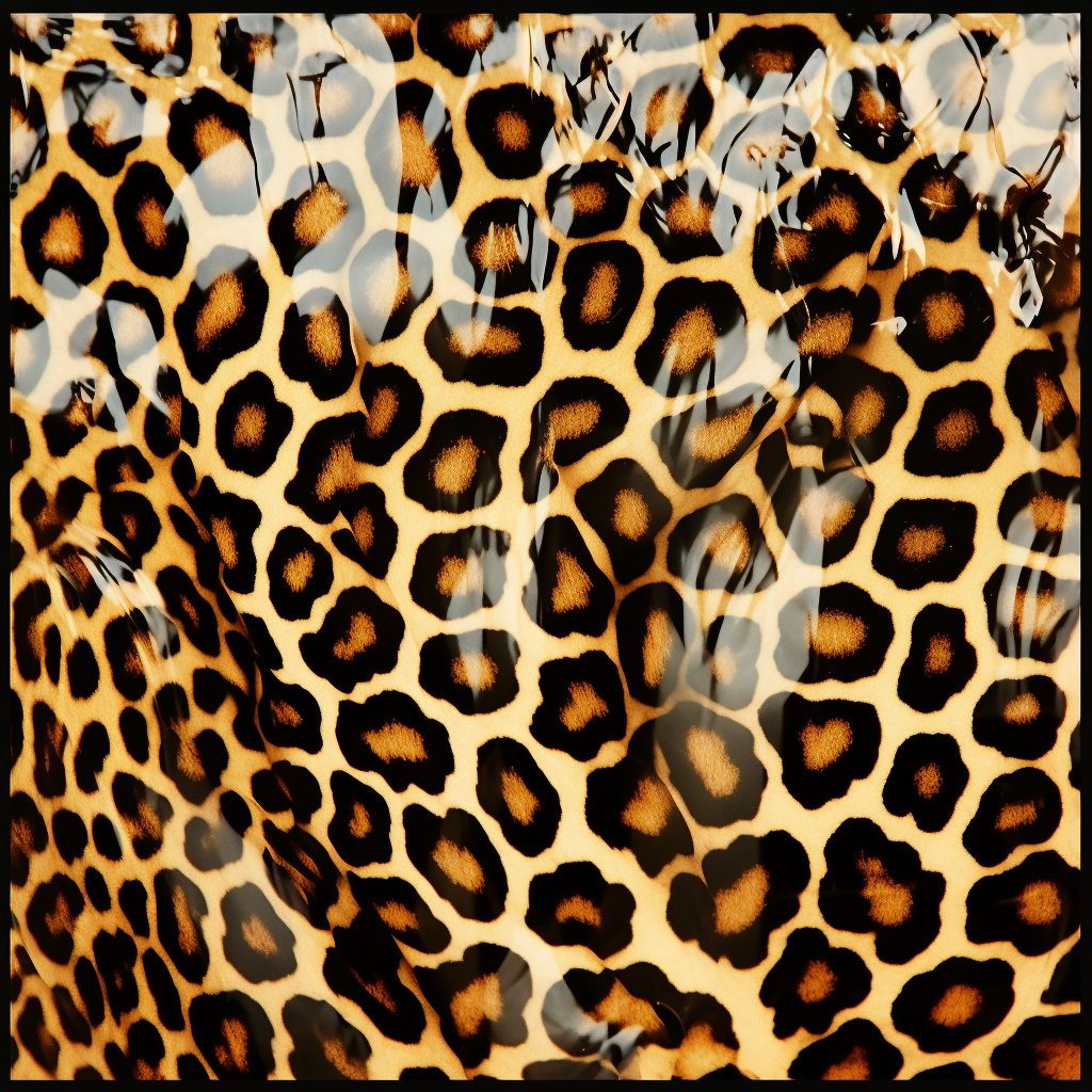 Leopard spots on clear transparent background