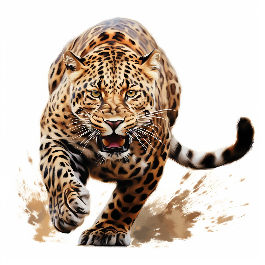 Leopard spots on transparent background