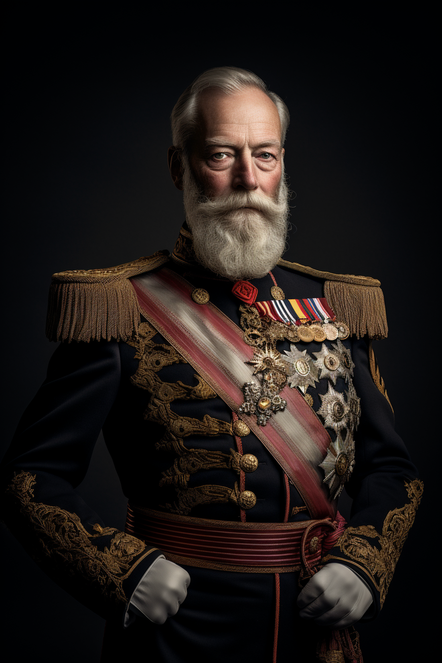 Realistic portrait of Leopold II