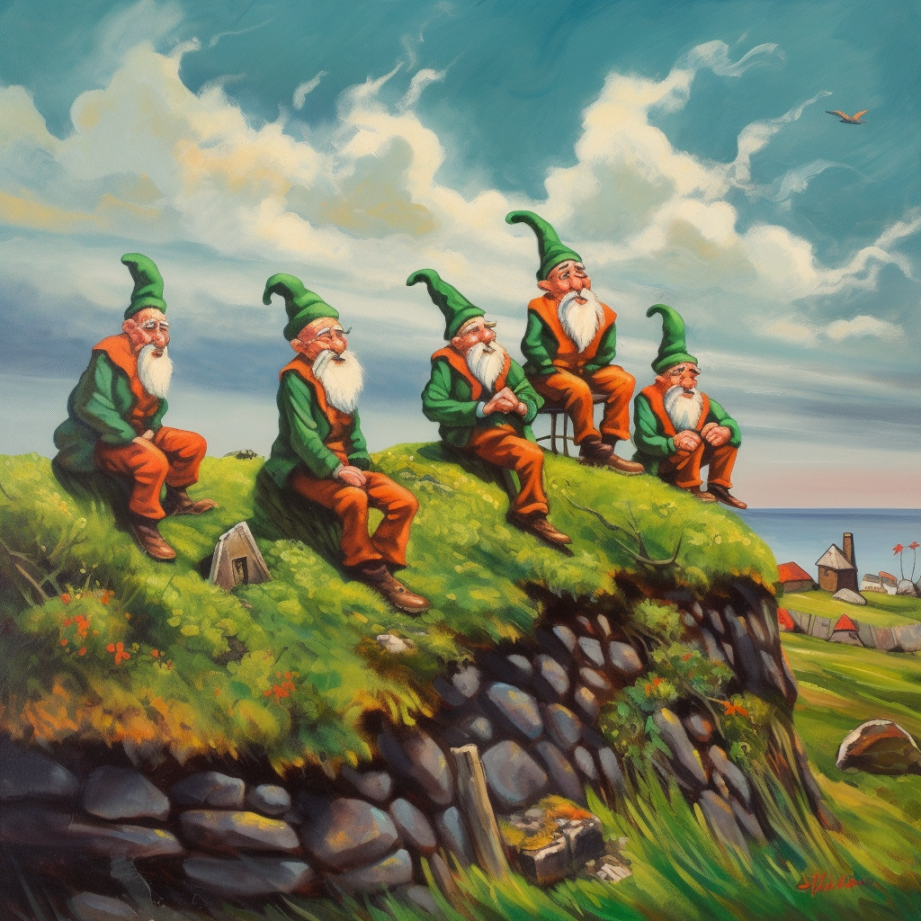 Leprechauns on Grassy Knoll Party Ireland